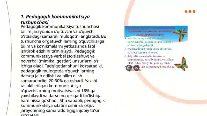Pedagogik kommunikatsiya qanday o'qtuvchining muvaffaqiyatli falliyati uchun zarur 3