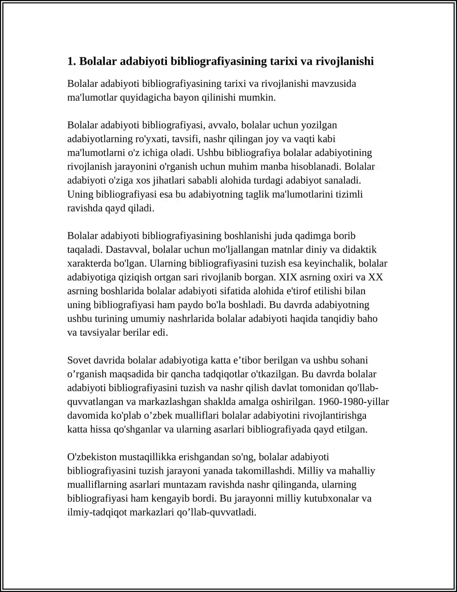 BOLALAR ADABIYOTI BIBLIOGRAFIYASI 3