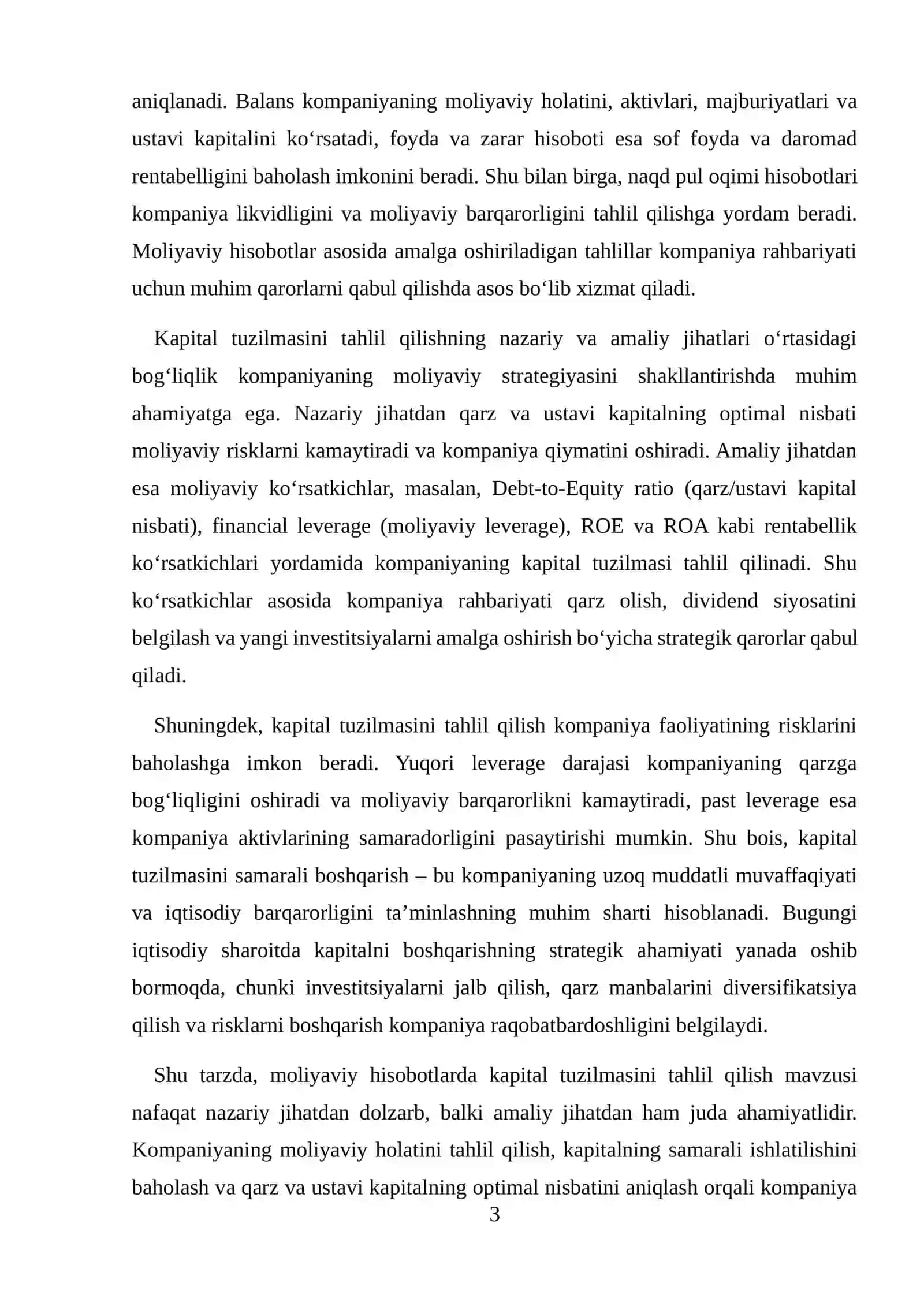 MOLIYAVIY HISOBOTDA KAPITAL TUZILMASINI TAHLIL QILISH 3