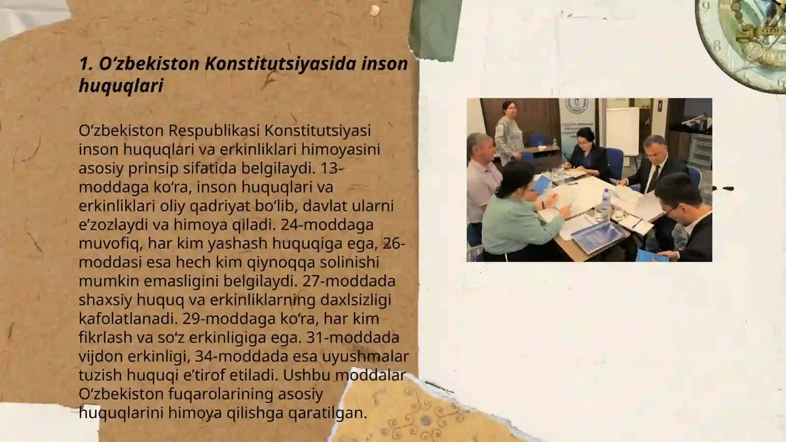 O‘zbekistonda inson huquqlari va erkinliklari kafolatining yaratilishi 3