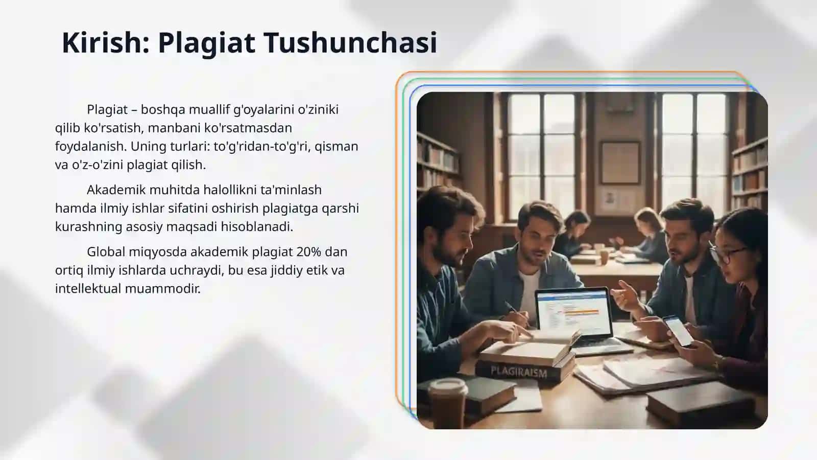Plagiat va plagiatni aniqlash dasturlaridan foydalanish. 3