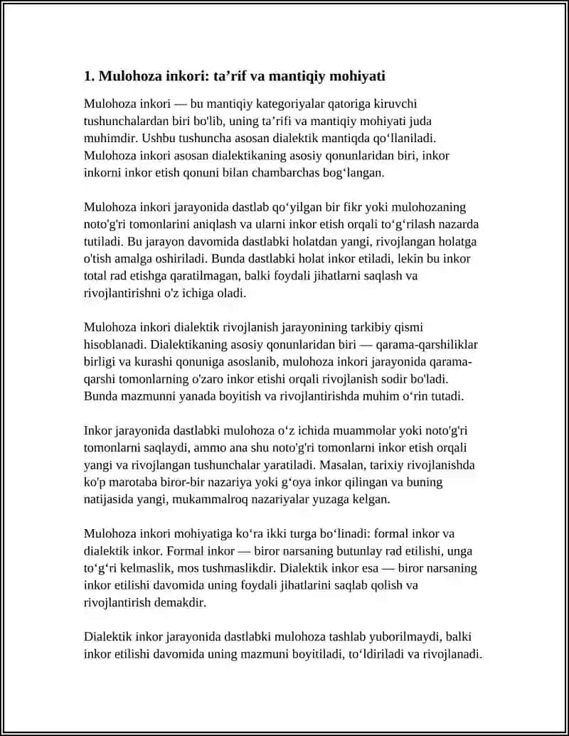 Mavzu: MULOHAZA INKORI KANYUKSIYASI VA DIZYUNKSIYASI 3