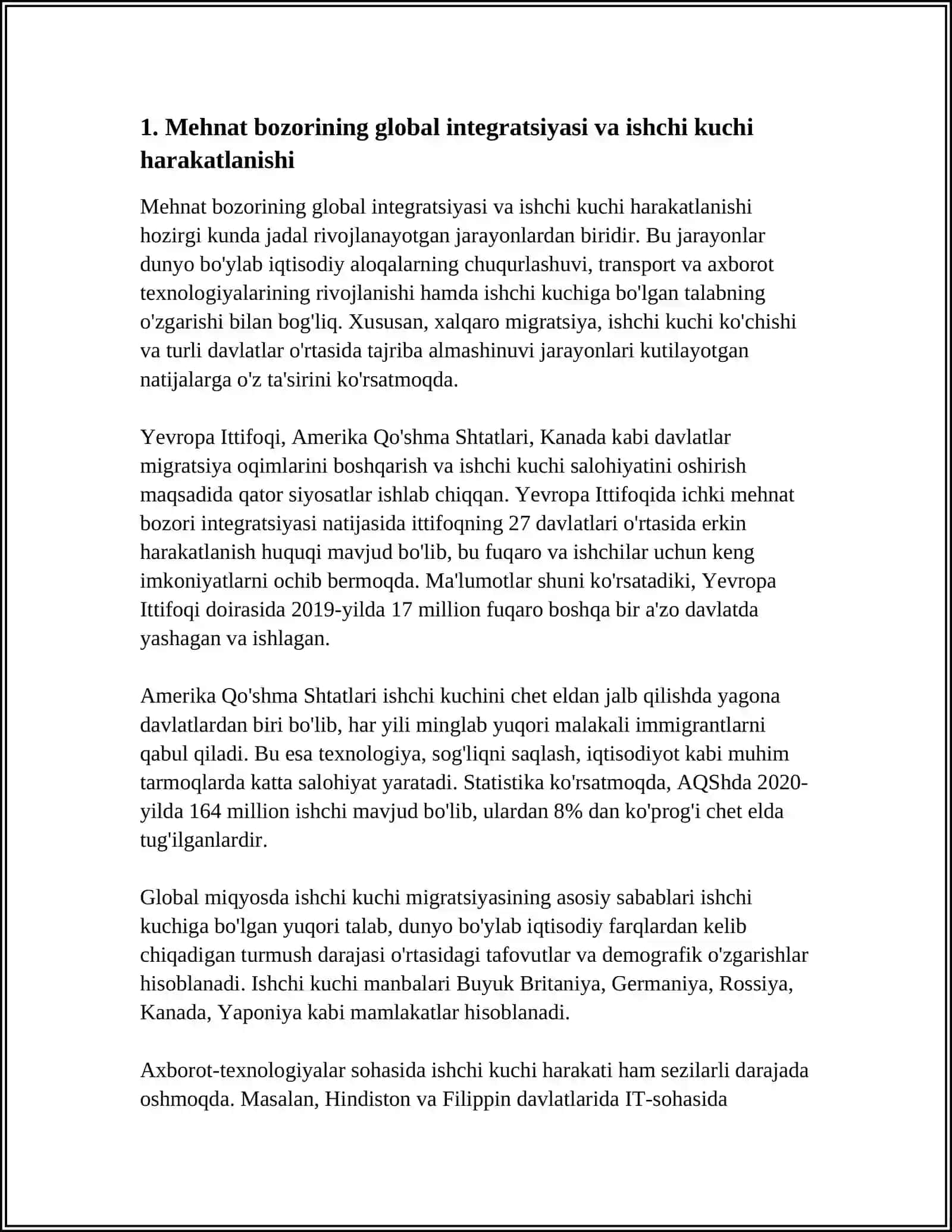 MEHNAT JARAYONI VA MENEJMENTNING GLOBALLASHUVI 3