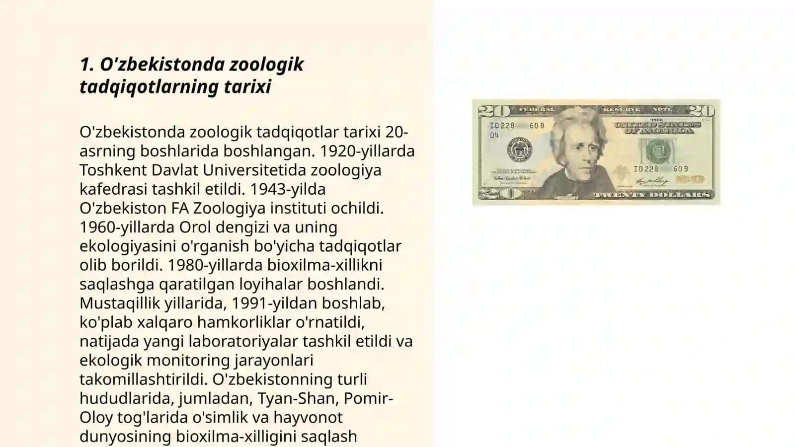 O'zbekiston zoologik tadqiqotlarning rivojlanishi 3