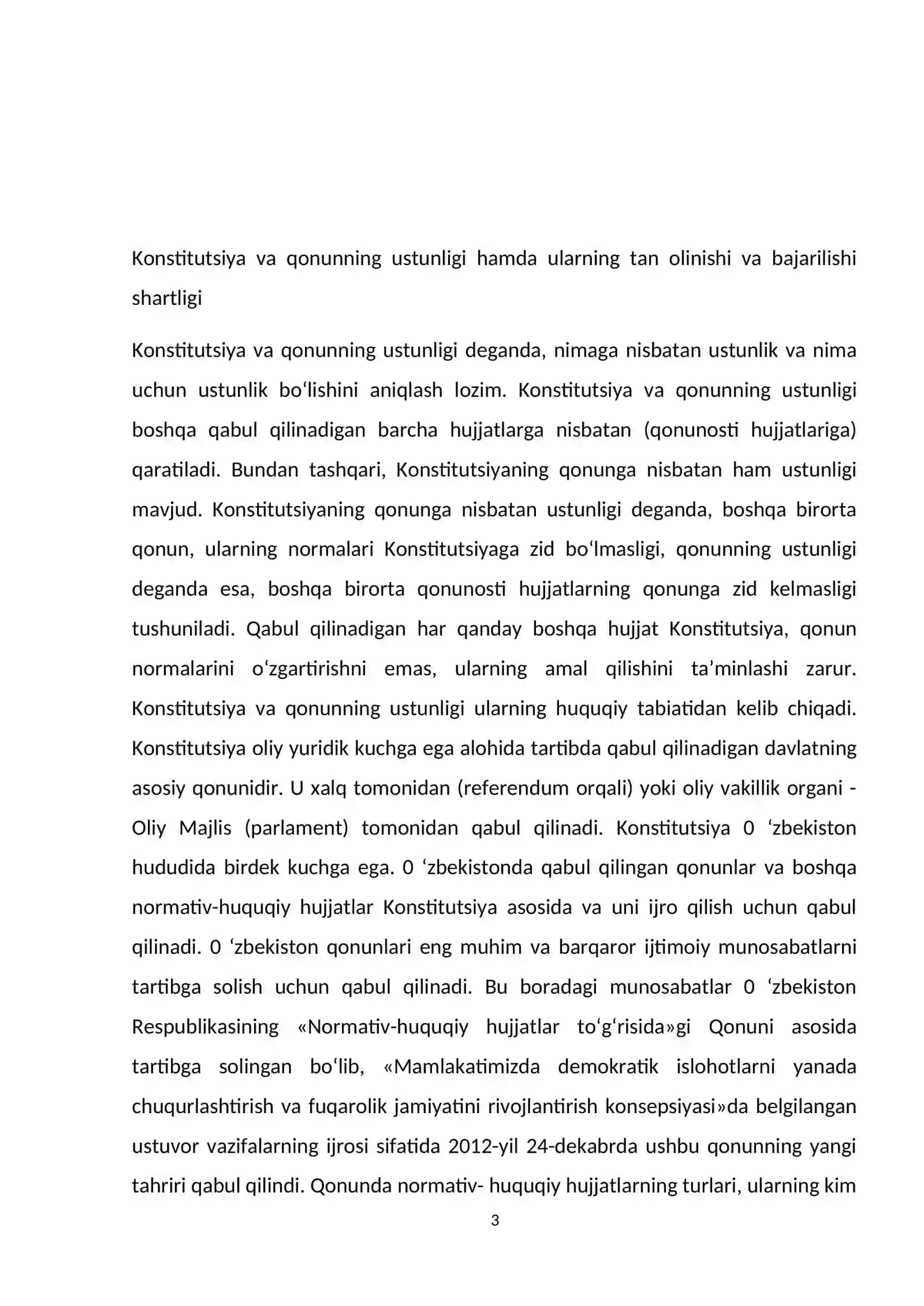 Konstitutsiya va qonunlar ustunligi prinsipi 3