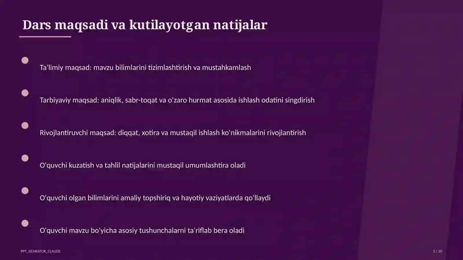 Tarbiya fani (1–11) — o'qituvchilar uchun 3