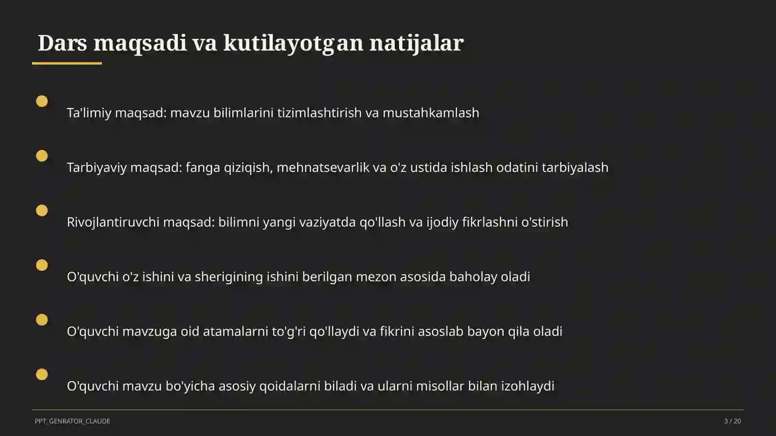 Rus tilida bir bosh bo'lakli gaplar (8-sinf) 3