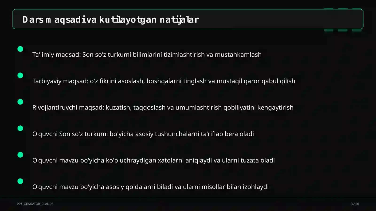 Son so'z turkumi (4-sinf) 3
