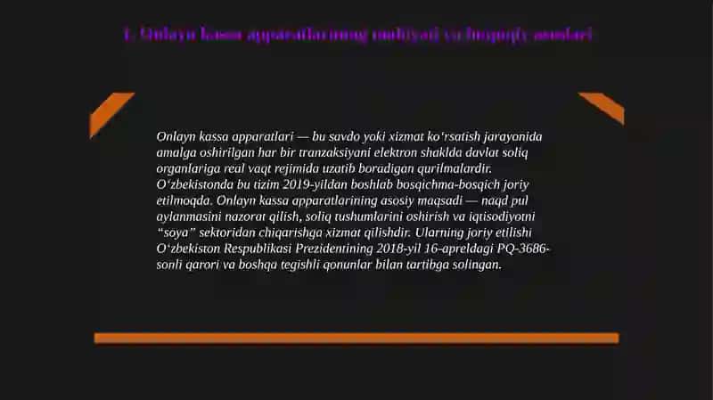 “O‘zbekistonda onlayn kassa apparatlaridan foydalanish: ishlash prinsipi va samaradorligi” 3