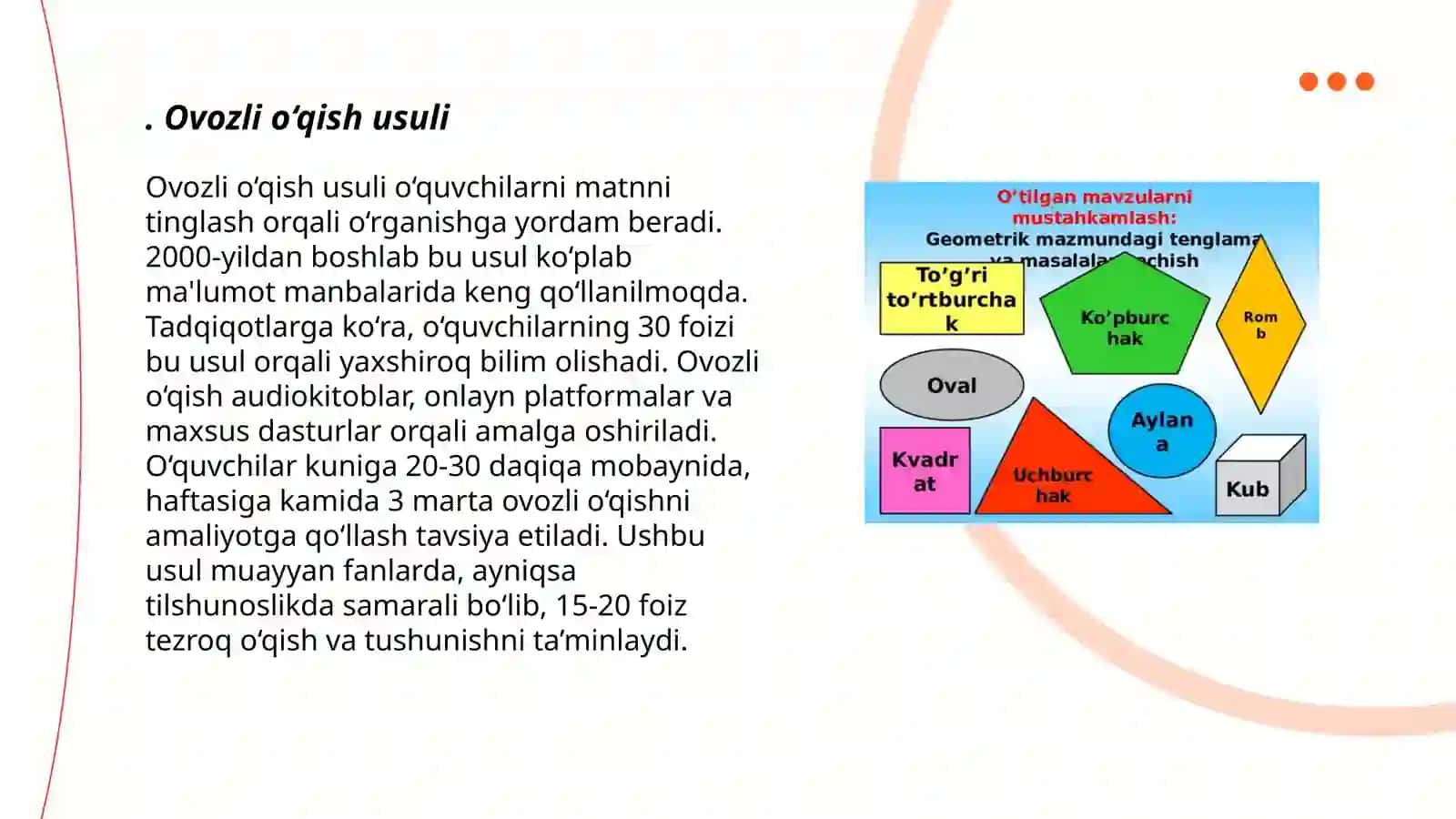 Ko’rgazmali oʻqitish metodiga dars ishlanma tayorlash Sindarova Ozoda 3