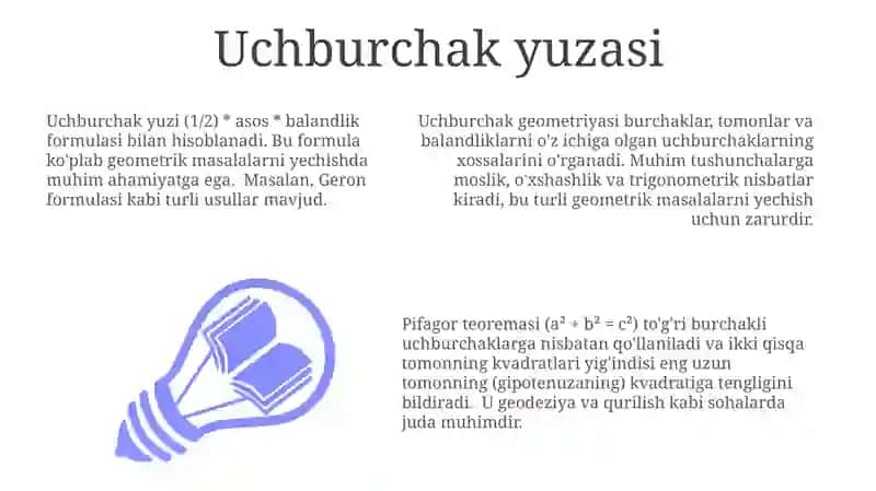 Uchburchak geometriyasi 3