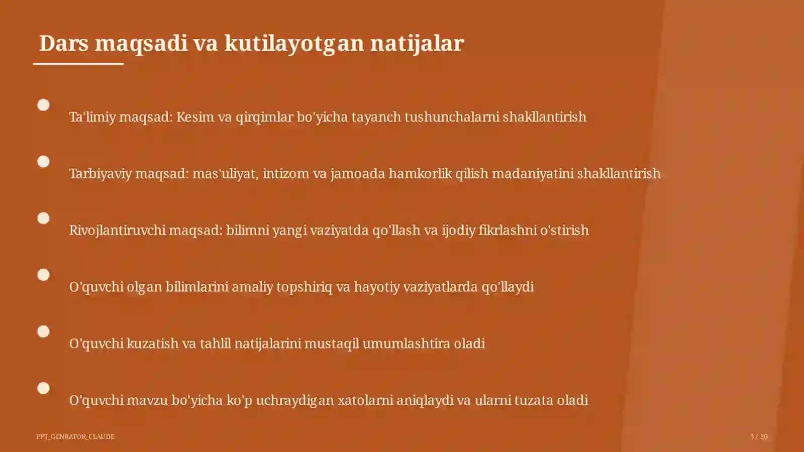 Kesim va qirqimlar (9-sinf) 3