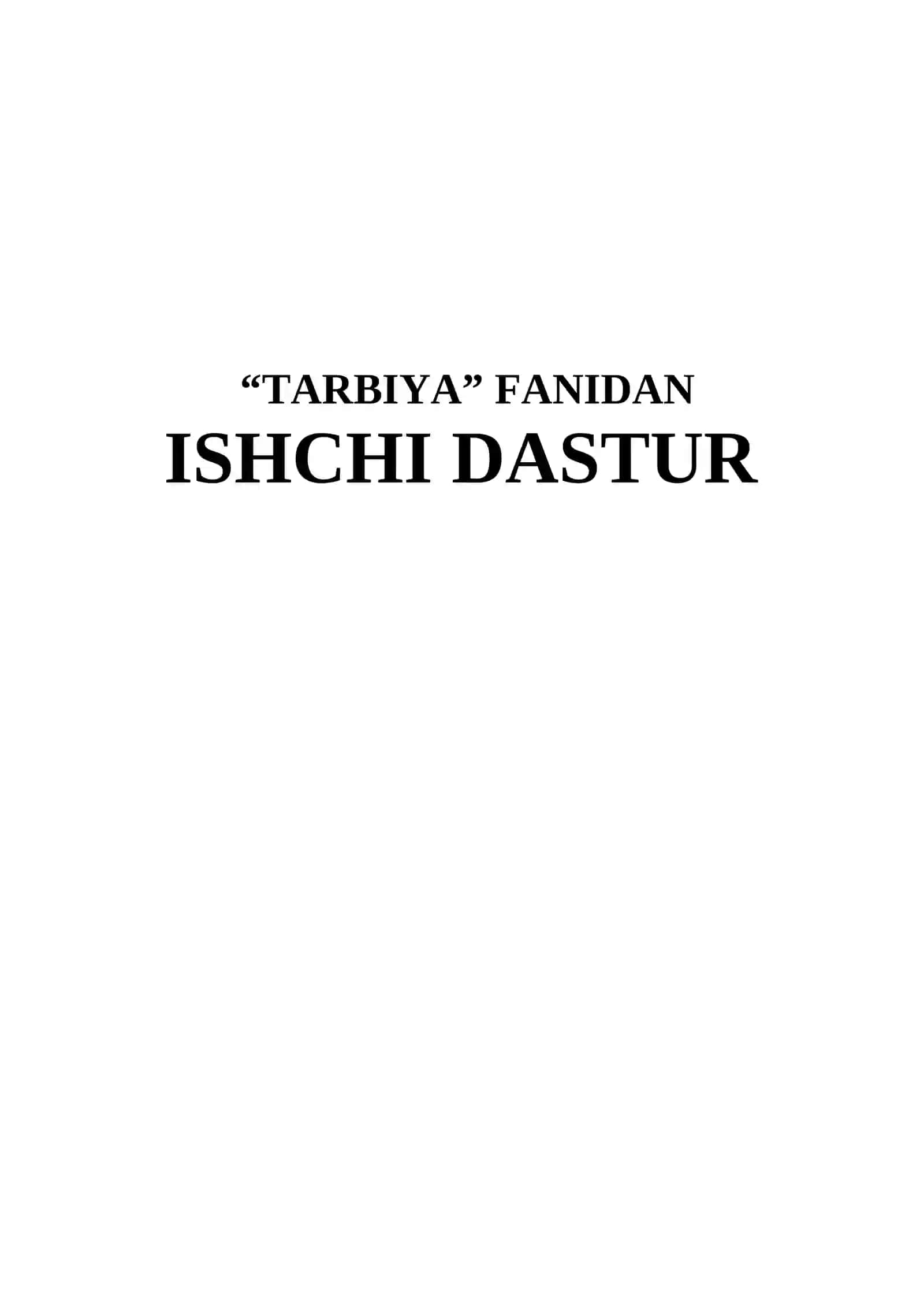 “TARBIYA” FANIDAN O‘QITISH MATERIALLARI TO‘PLAMI 3