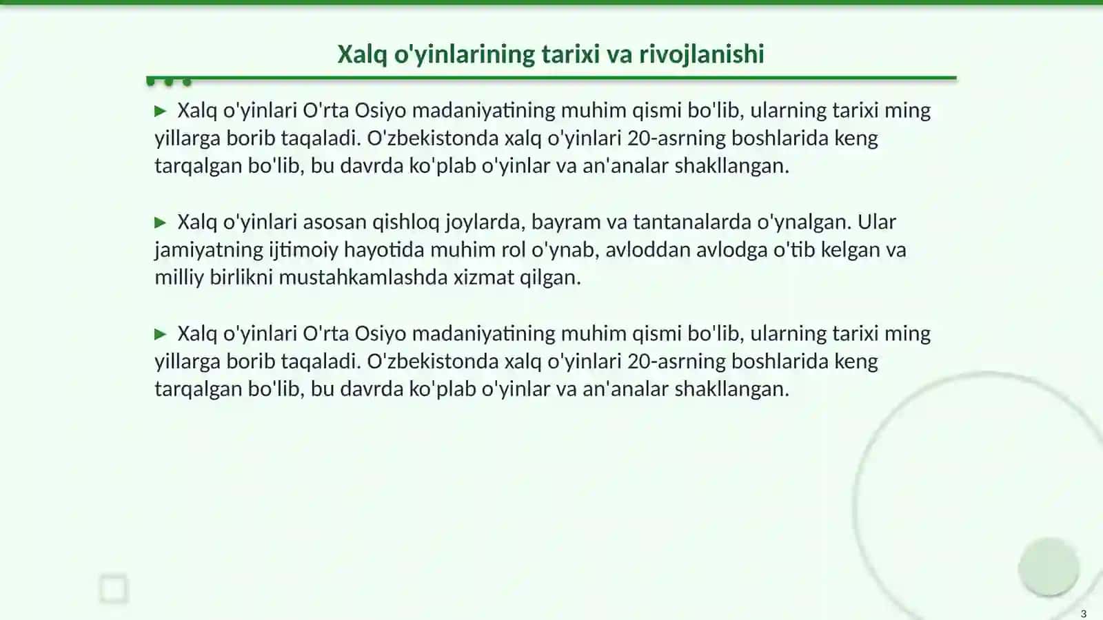 Xalq uyinlari buyicha 3