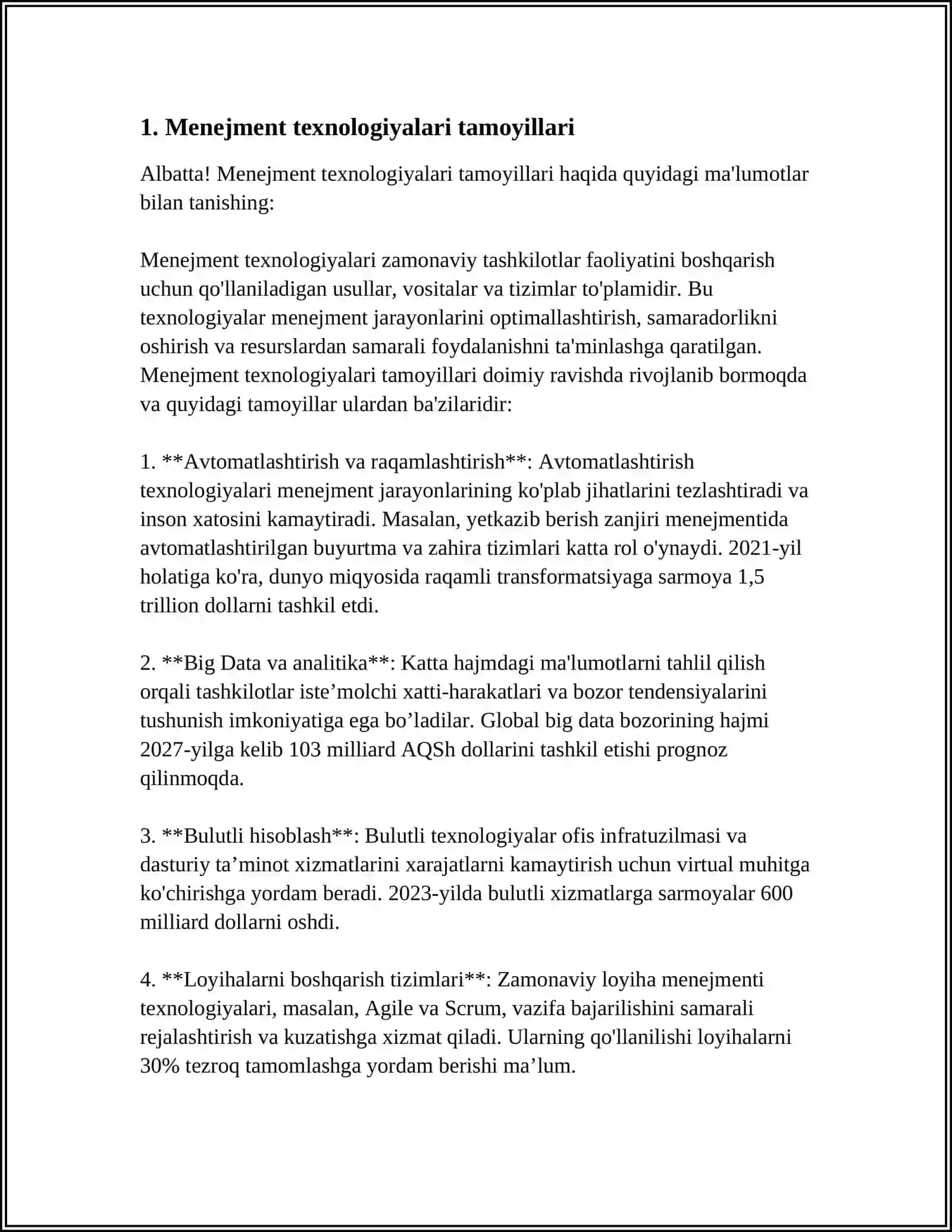 Menejment texnologiyasi tashkilotlar va ularni boshqarish 3
