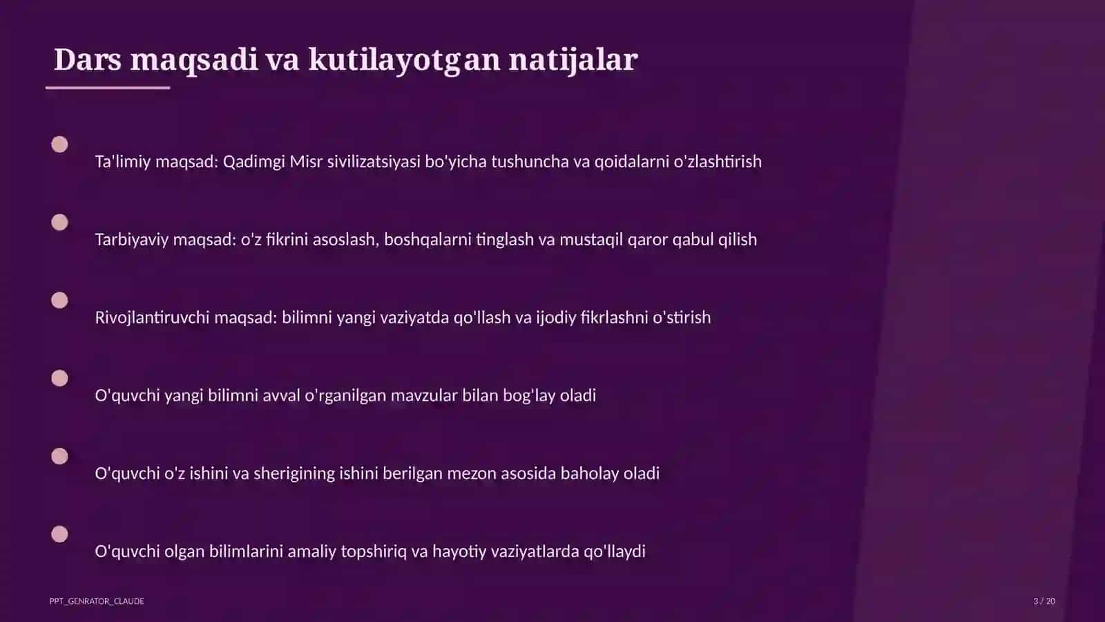 Qadimgi Misr sivilizatsiyasi (6-sinf) 3
