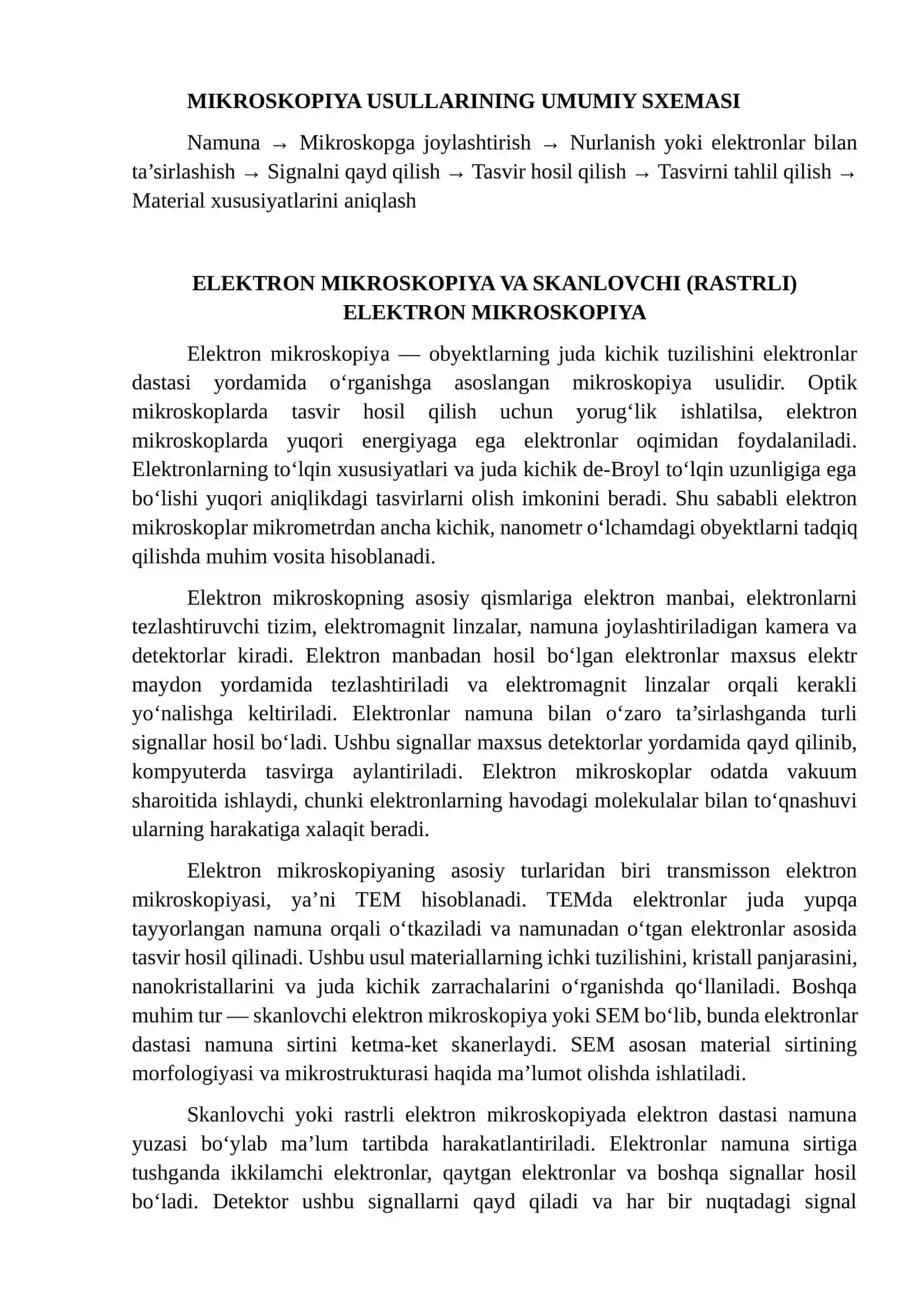 Mikroskopiya usullari. Elektron mikroskopiyasi, Skanlovchi (rastrli) elektron mikroskopiya 3