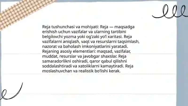 Reja. Rejaning turlari 3
