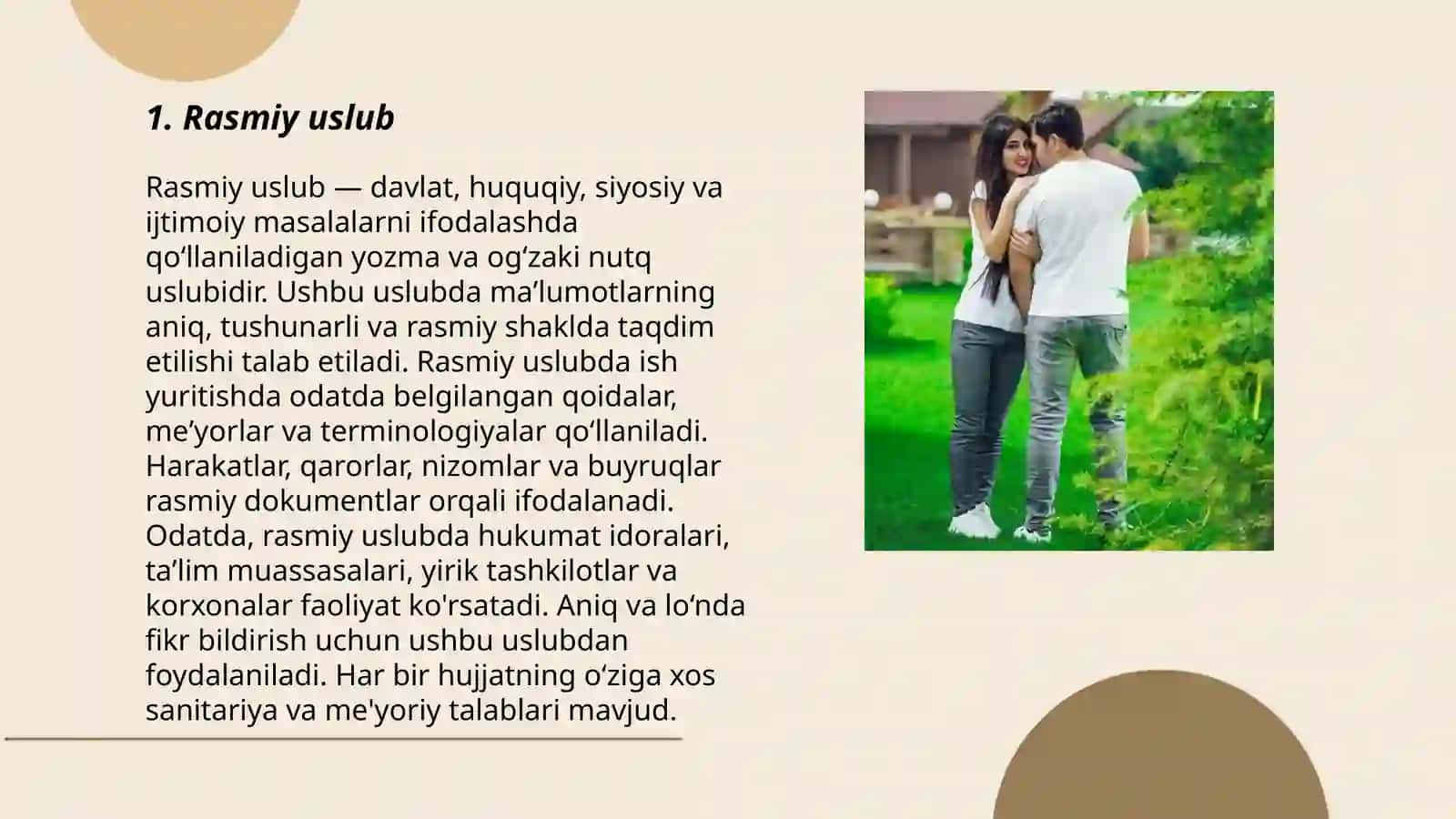 Uslubiyat.Ózbek tili uslublari haqida 3
