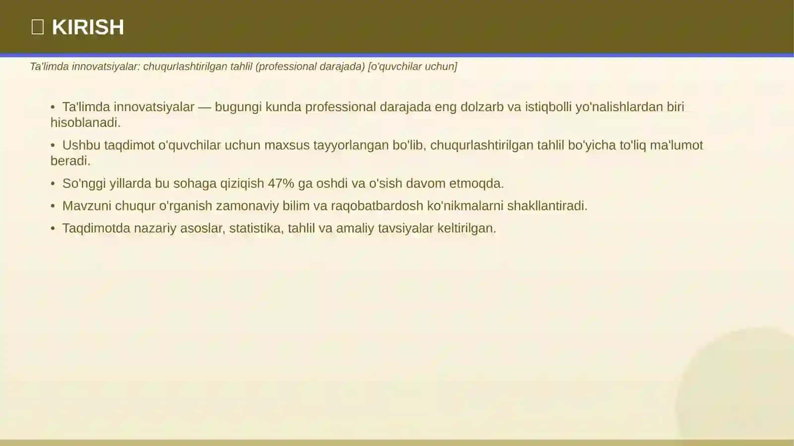 PROFESSIONAL TAQDIMOT • 2026 3