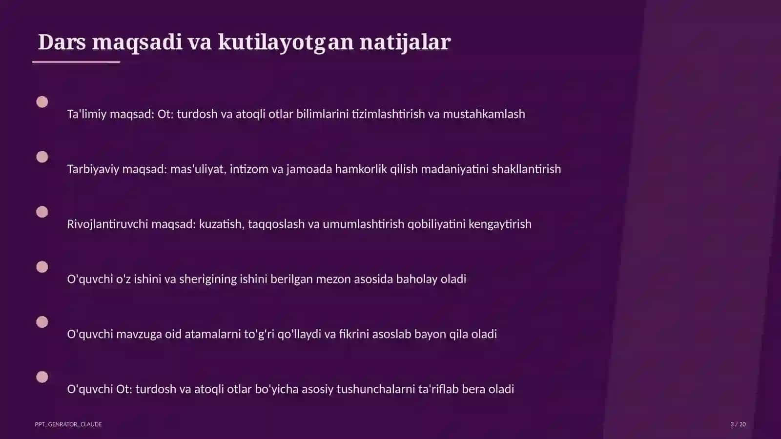 Ot: turdosh va atoqli otlar (6-sinf) 3