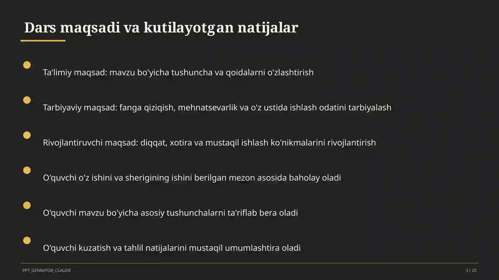 Moddalar va ularning xossalari: sof modda va aralashma (7-sinf) 3