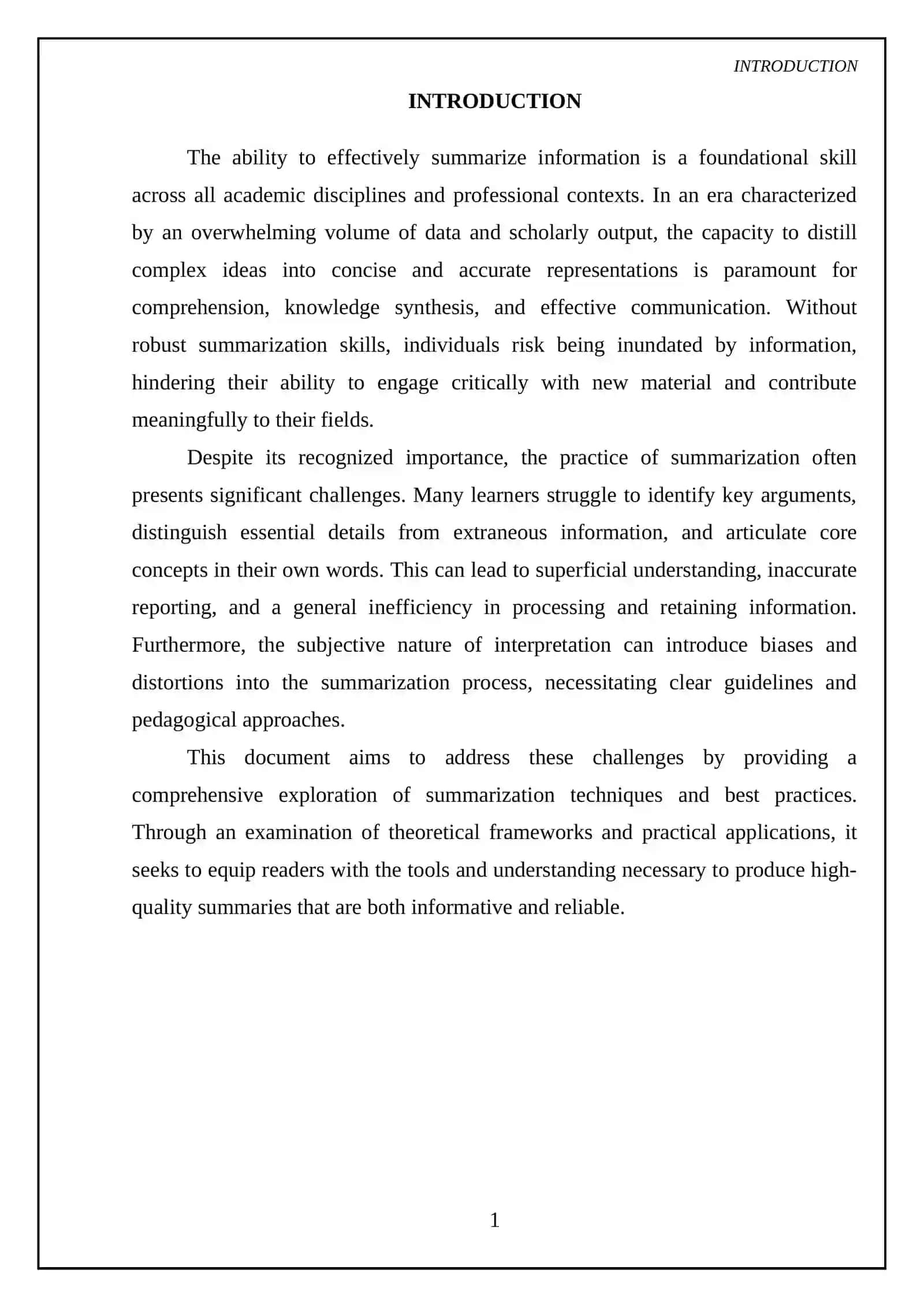 Summarizing COURSE WORK 3