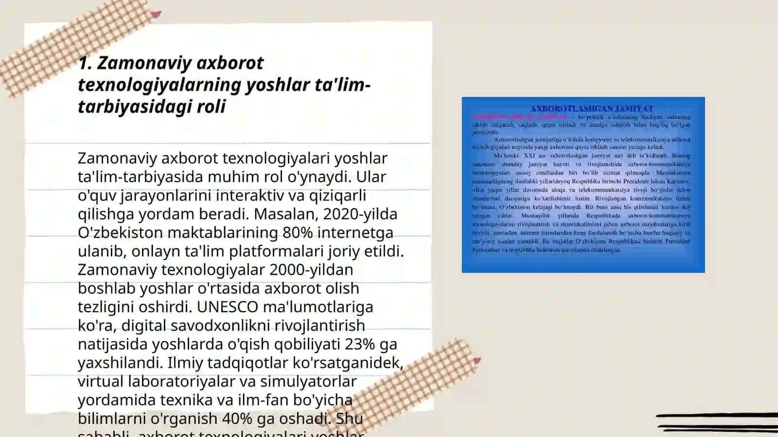 Zamonaviy axborot texnologiyalarning yoshlar ta'lim-tarbiyasidagi roli 3