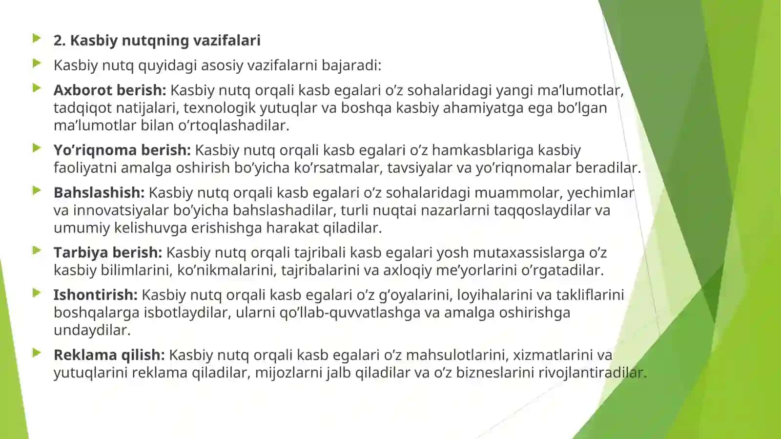 KASBIY NUTQNING XUSUSIYATLARI 3