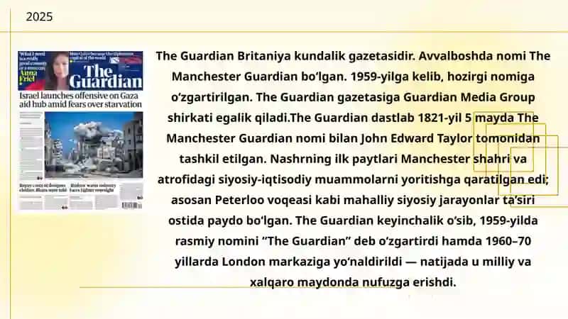 The Guardian: qisqacha tarix 3