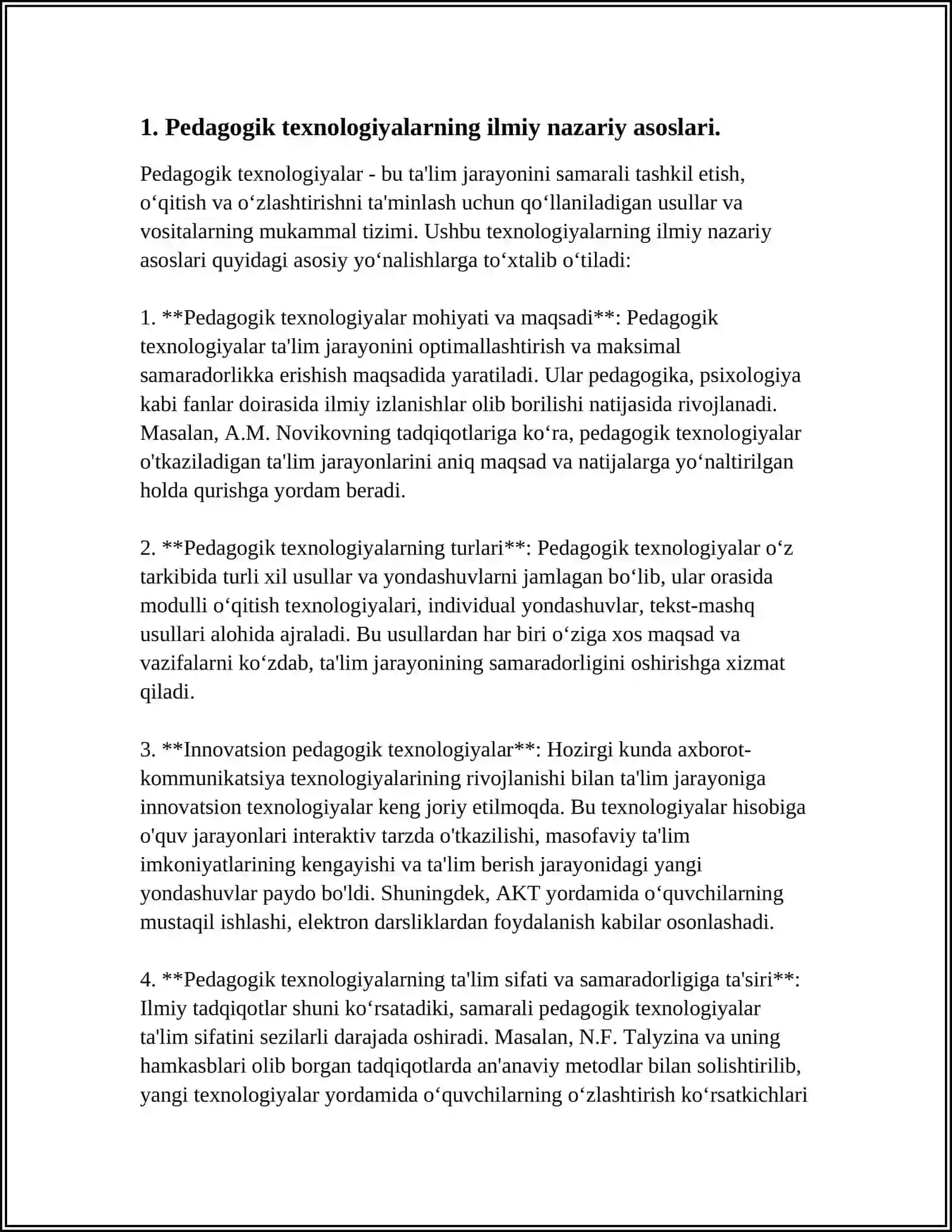 PEDAGOGIK TEXNOLOGIYALARNING ILMIY NAZARIY ASOSLARI 3
