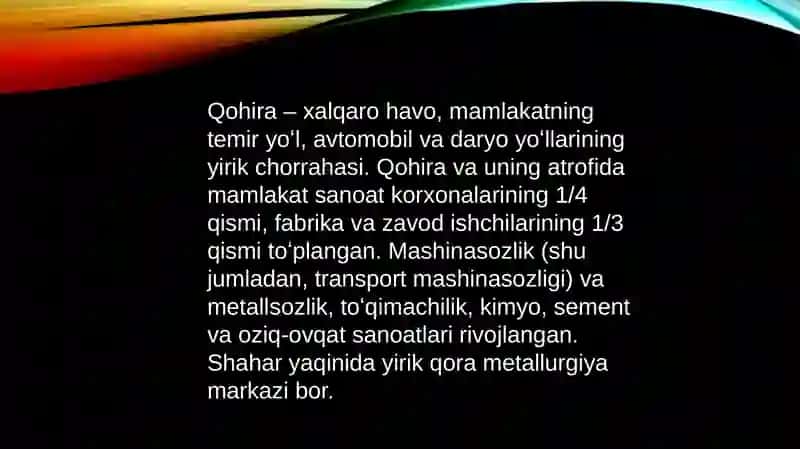 Qohira deklaratsiyasi tarixi va mazmuni borasida tahlili maqola tayyorlash. Yaqin Sharq mintaqasidagi ziddiyatli vaziyat sabablari tarixi haqida maqola tayyorlash 3