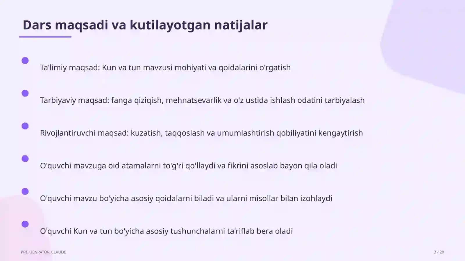 Kun va tun (1-sinf) 3