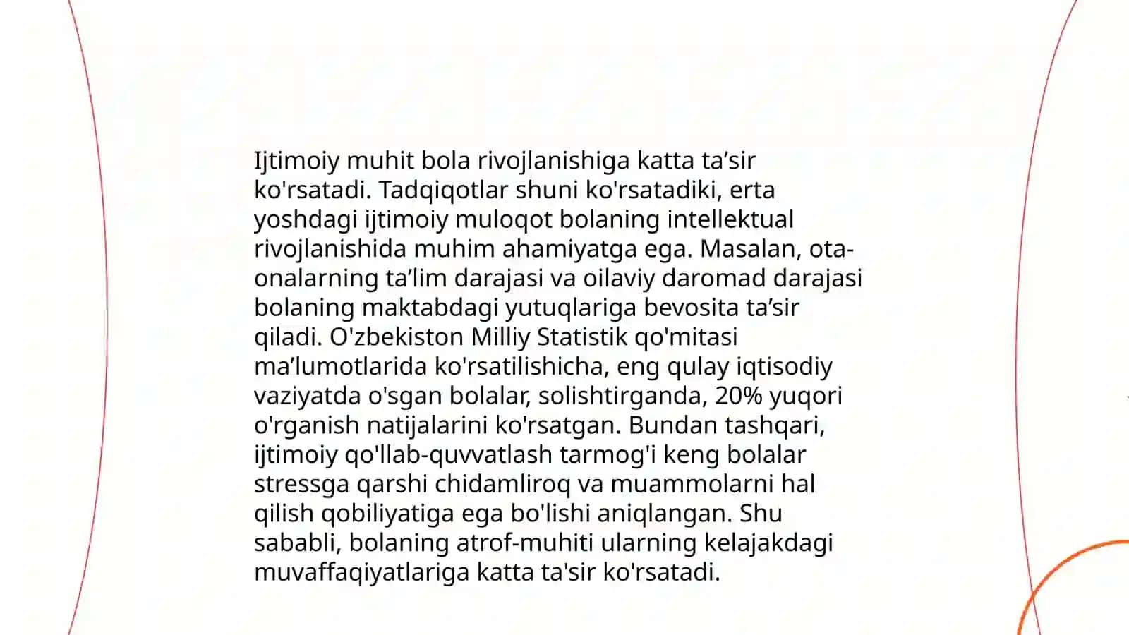 Bolaga tashqi muhitning taʼsiri 3