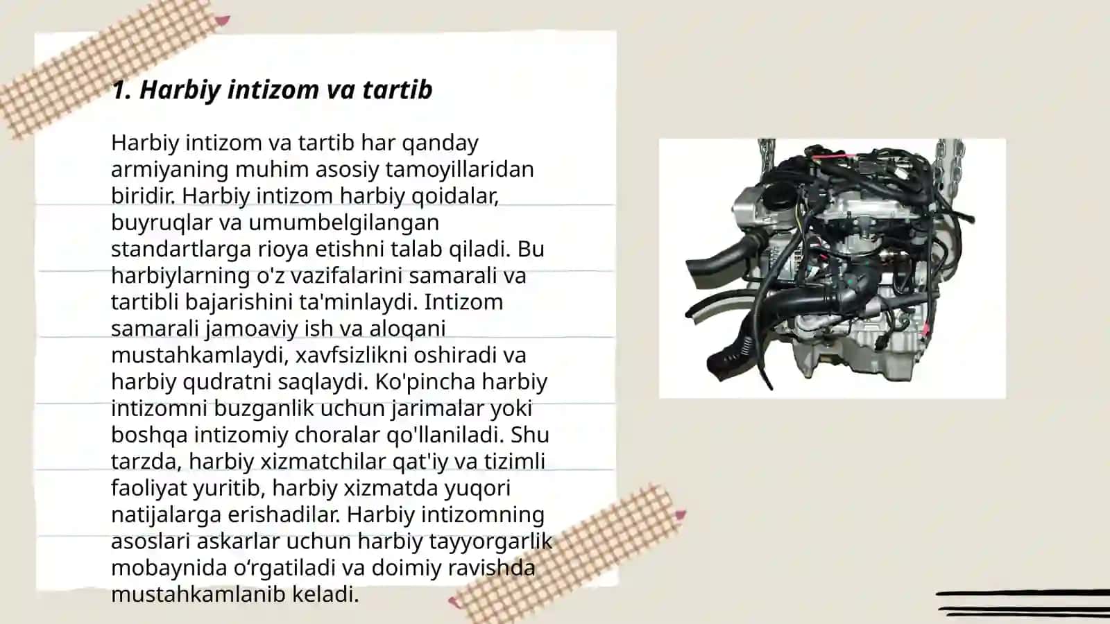 Harbiy xizmatchilarga nisbatan xizmat bóyicha cheklash va intizomiy qismga jónatish tariqasidagi jazolarni ijro etish 3