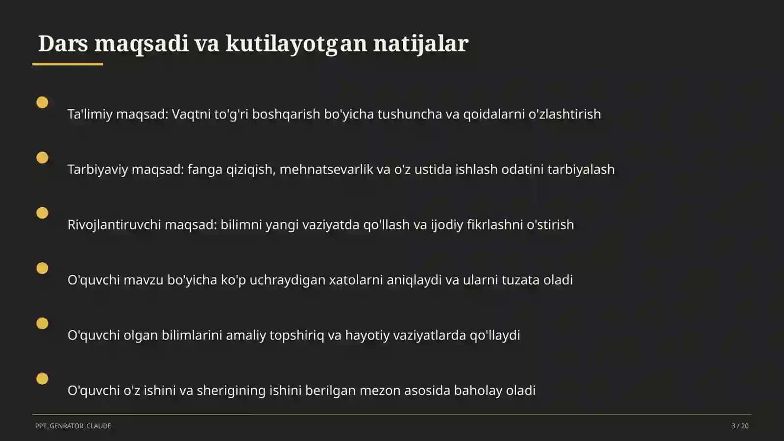 Vaqtni to'g'ri boshqarish 3