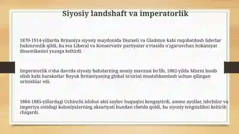 1870-1914 yillardagi Angliya 3