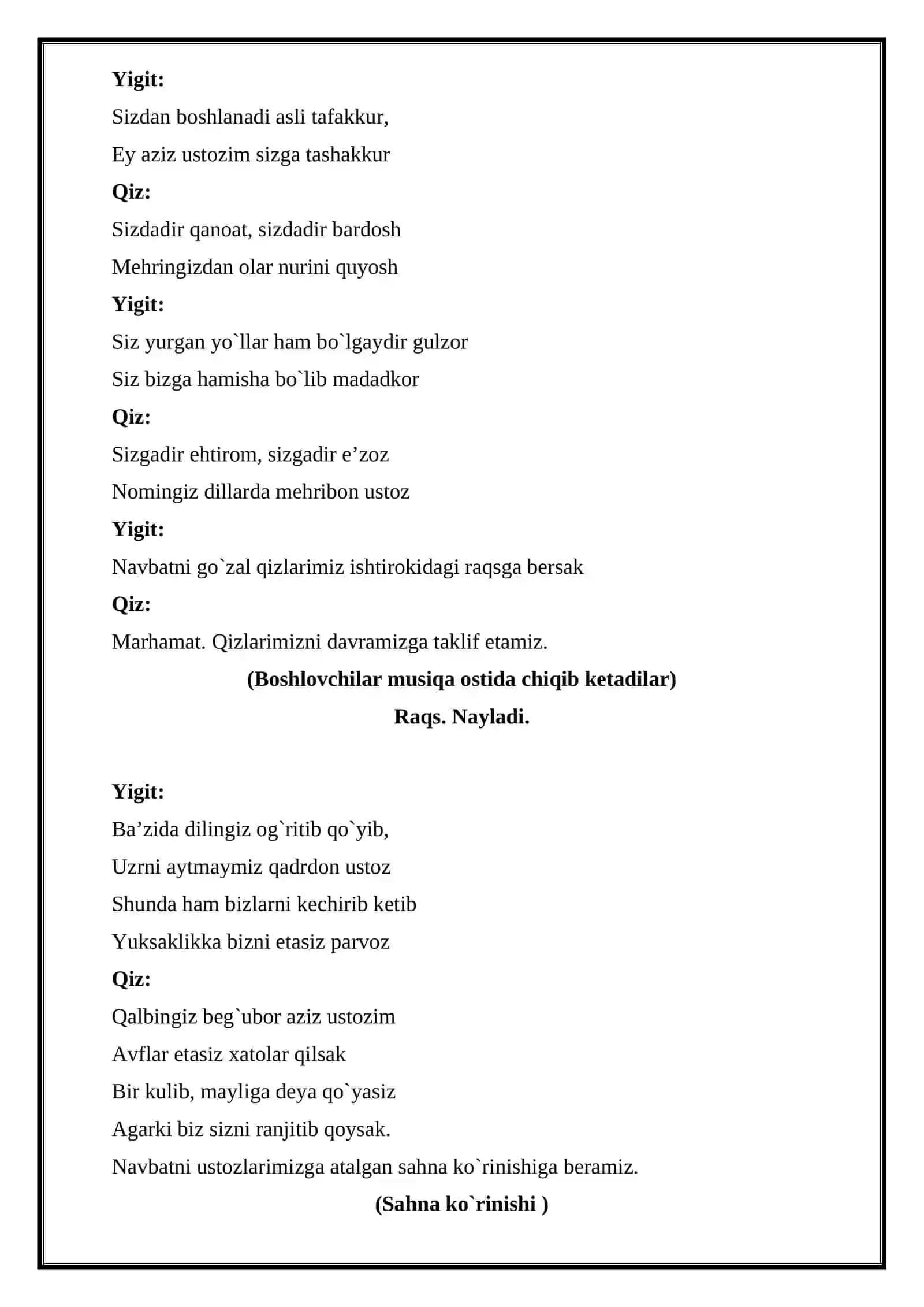 1-oktabr bayrami senariy 3