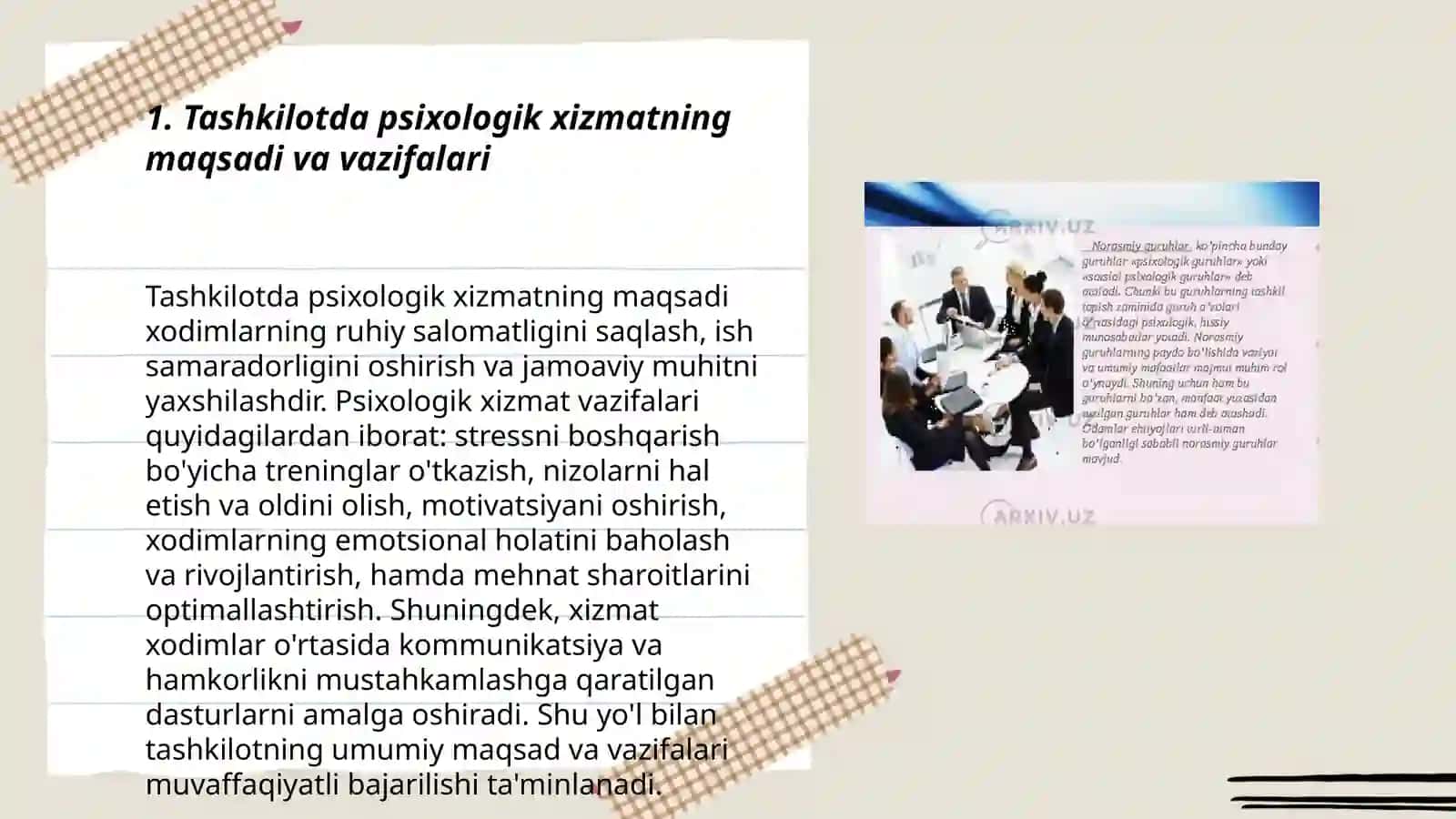 Boshqaruv va ijtimoiy sohalarda psixologik xizmatni tashkil etishning umumiy mezonlari 3