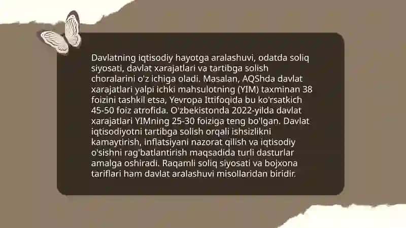 Davlatning iqtisodiyotda tutgan oʻrni 3