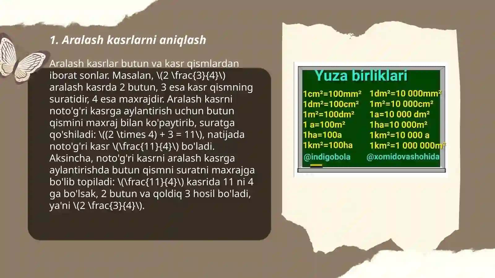 Aralash kasrlarni konvertatsiya qilish 3