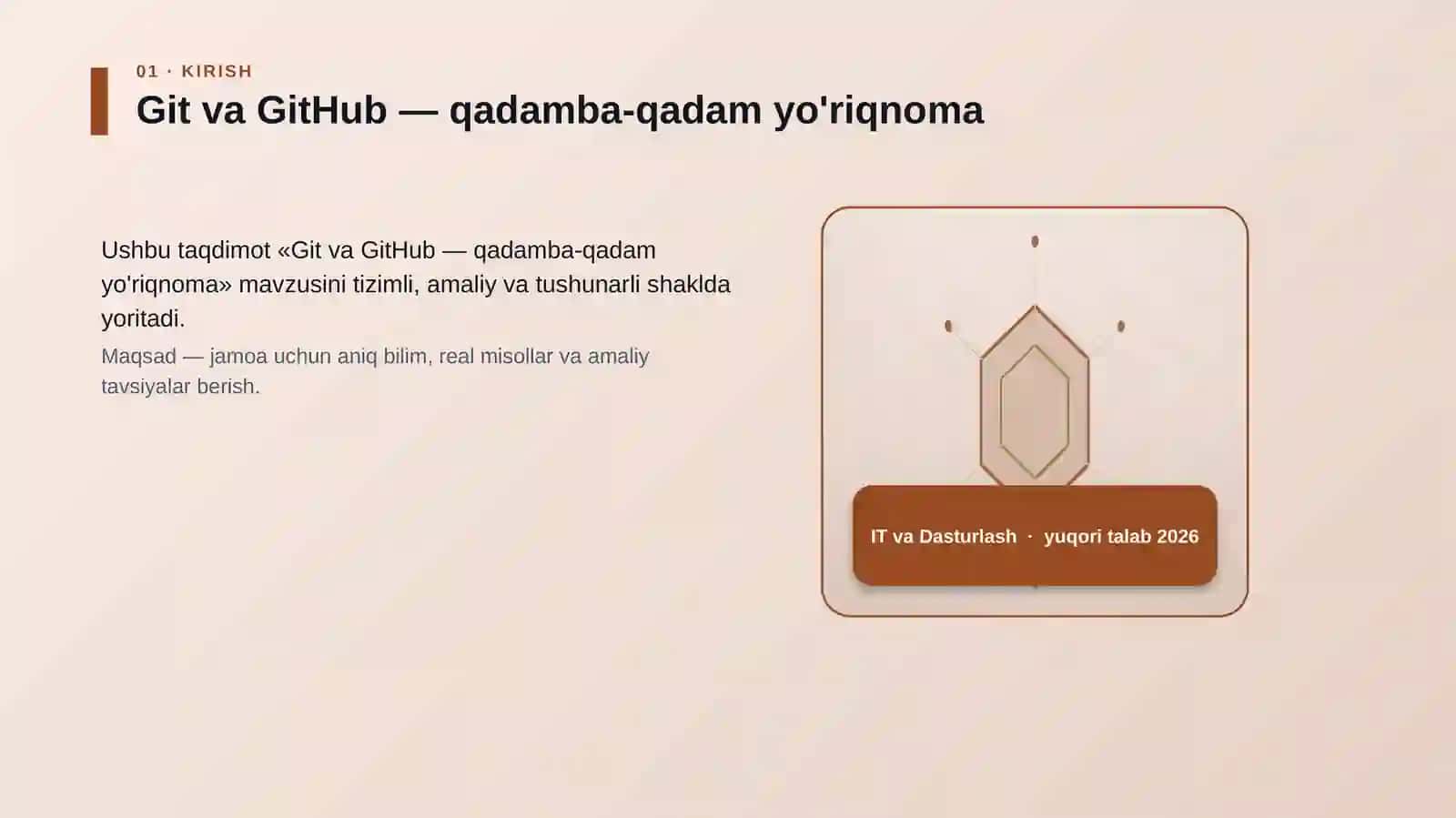 Git va GitHub — qadamba-qadam yo'riqnoma 3