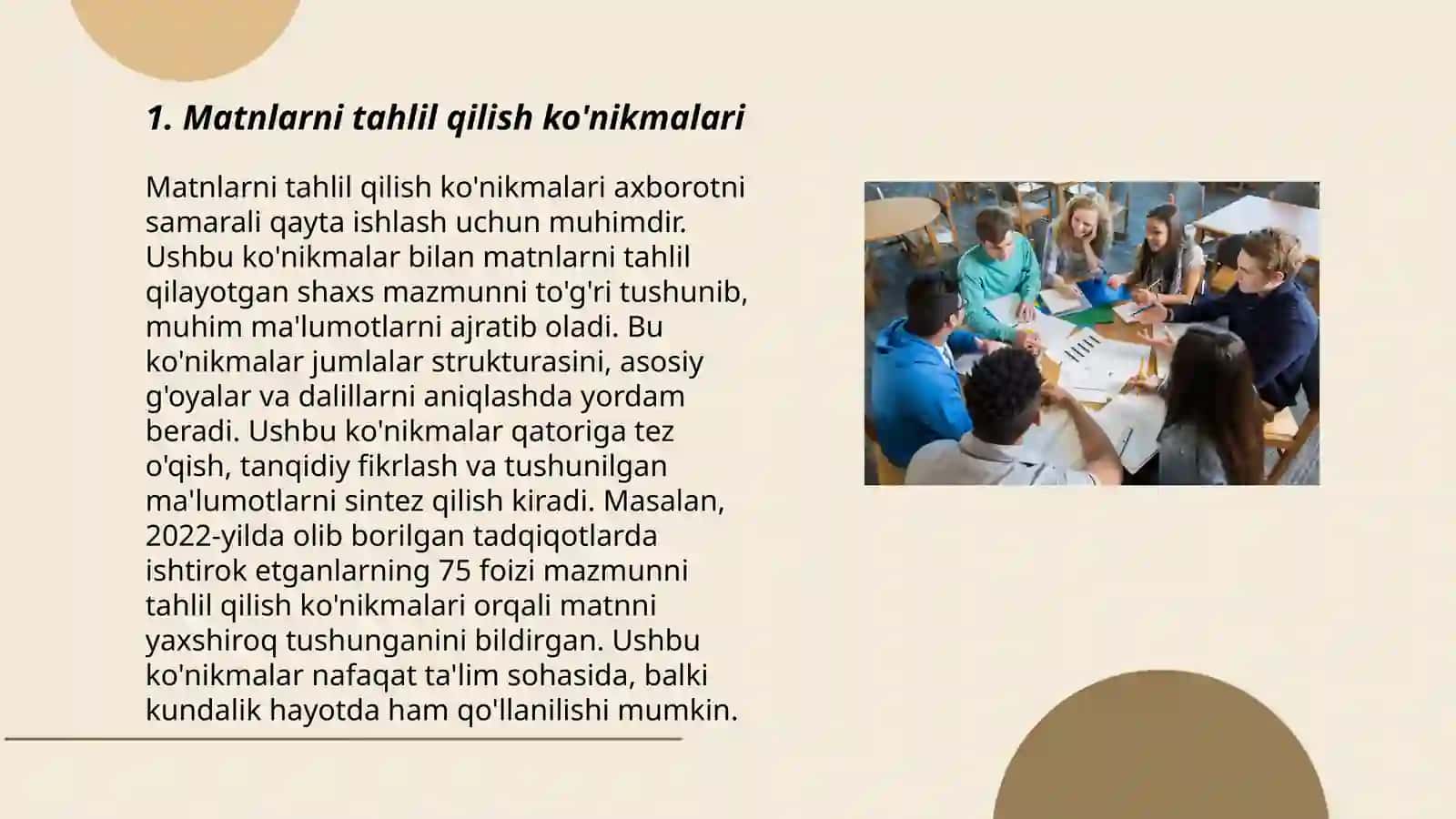 O'quvchilarda o'qib tushinish ko'nikmalarini shakllantirish mazmuni 3