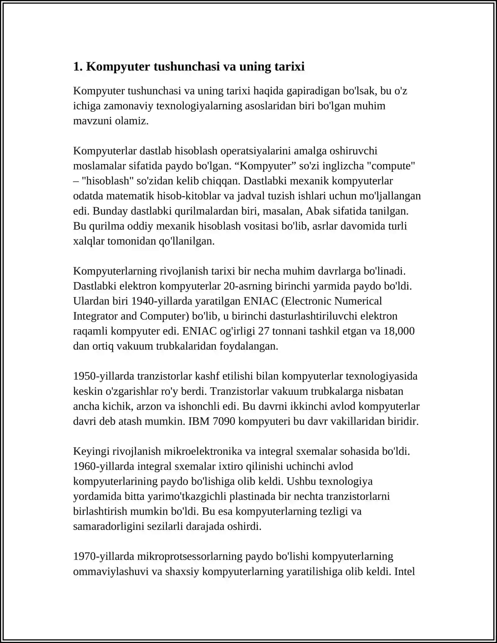 KOMPYUTER BILAN TANISHUV BOʻLIMINI OʻQITISH METODIKASI 3