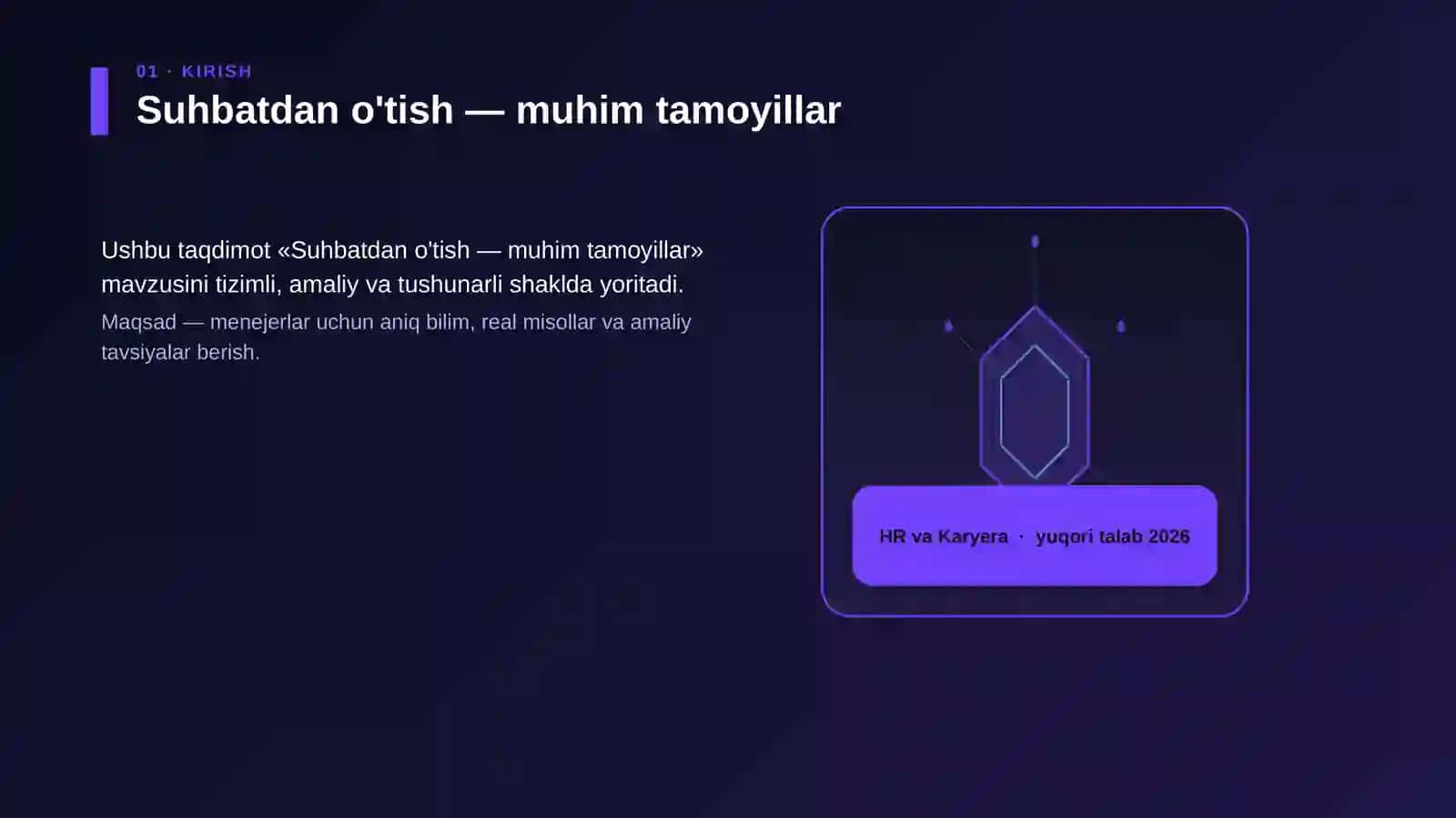 Suhbatdan o'tish — muhim tamoyillar 3