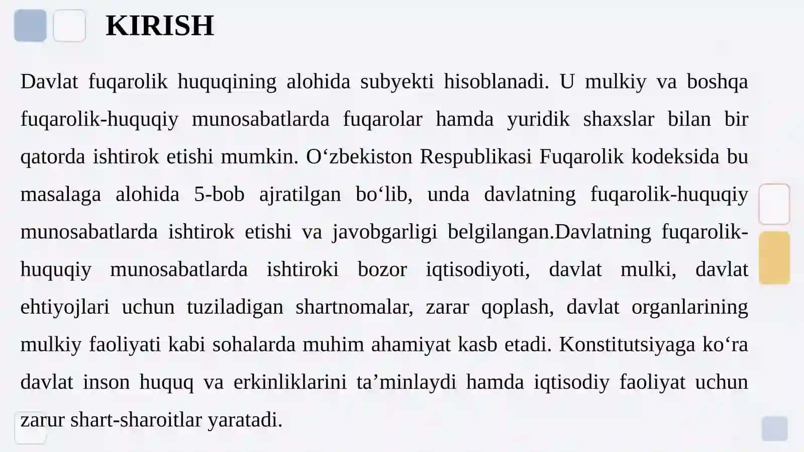 Davlatning fuqarolik huquqining subyekti sifatida 3