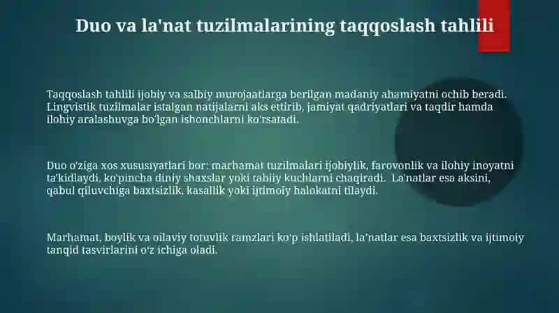 Oʻzbek xalq olqishlari va qargʻishlari va mazmunini sharhlab tahlil qilish 3