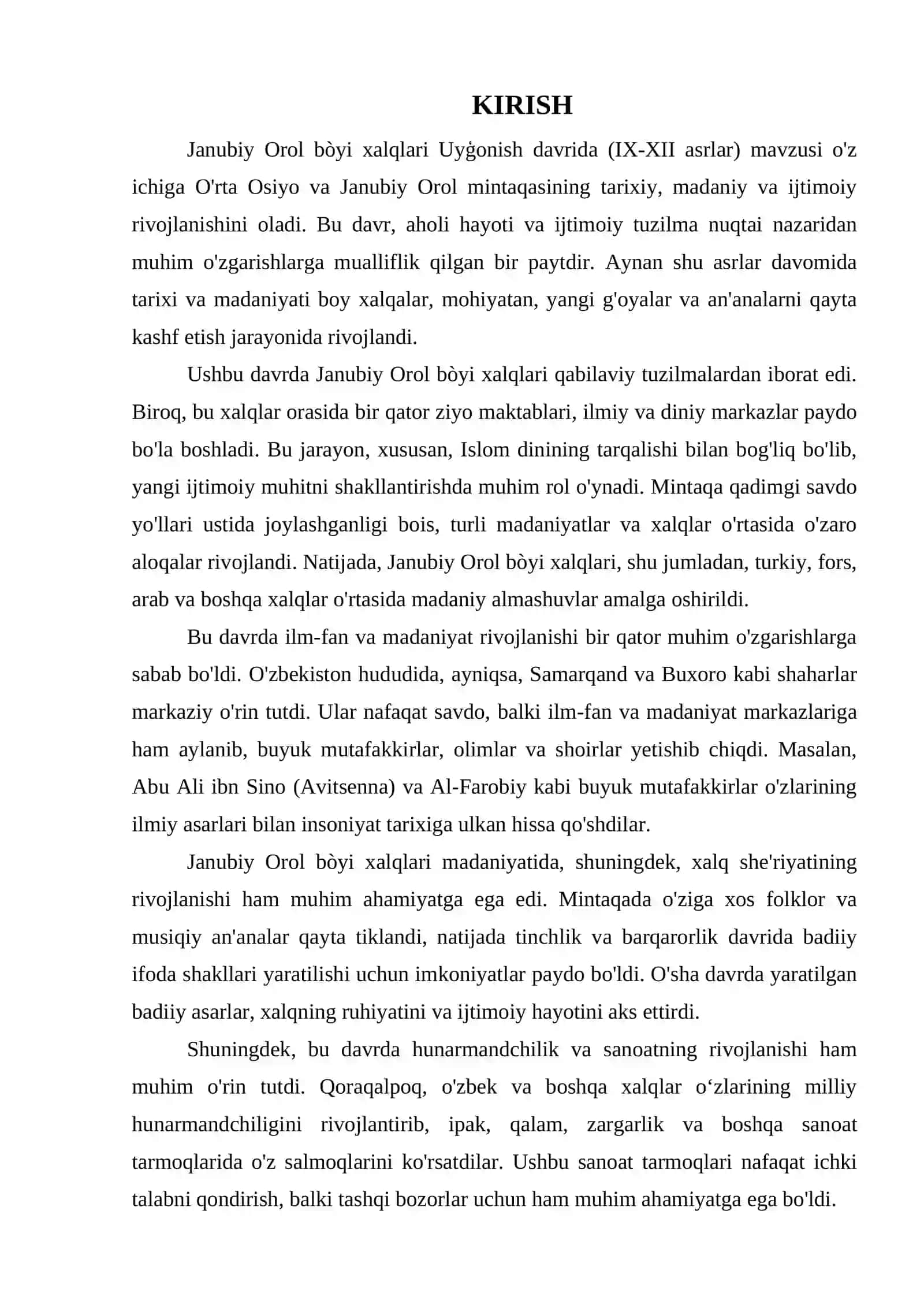 JANUBIY OROL BÒYI XALQLARI UYĢONISH DAVRIDA (LX-XLL ASRLAR ASRLAR) 3