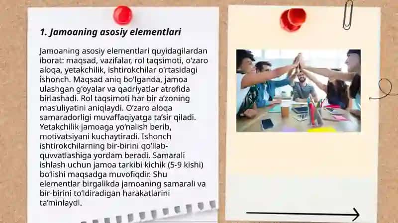 Jamoada ishlash( teamworking) 3