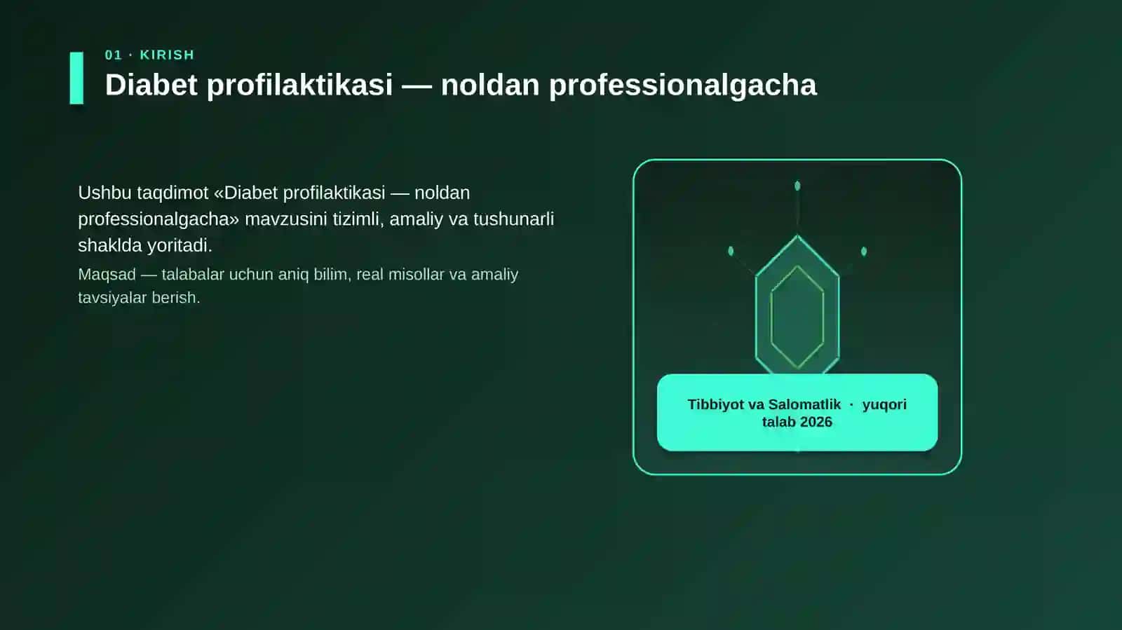 Diabet profilaktikasi — noldan professionalgacha 3